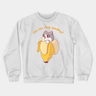 Banana Cat Crewneck Sweatshirt